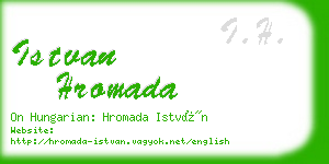 istvan hromada business card